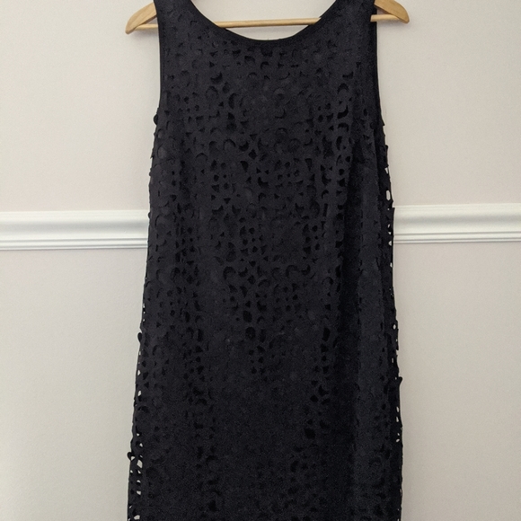 Little Black Dress w/ cutout overlay - Picture 3 of 5